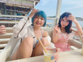「海ナンパ☆派手髪ツンデレ水着コンカフェ嬢に生ハメ中出しわからSEX！！絶品卍舌ピご奉仕フェラからの大人ピストンで孕ませぶっぱ！」のサンプル画像2